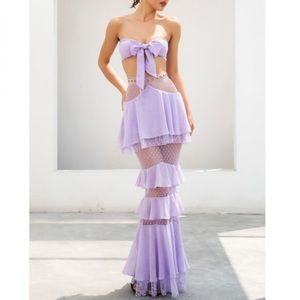 Ruffle layered skirt matching set